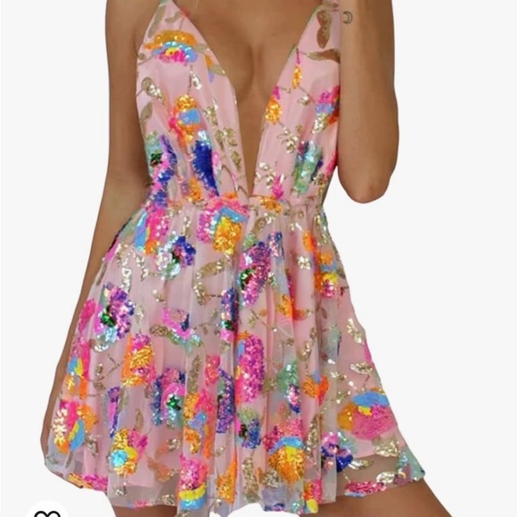 Multicolor sparkle dress - Picture 3 of 3